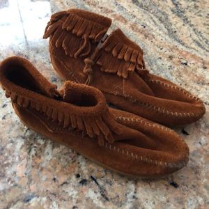 Kids suede booty in brown